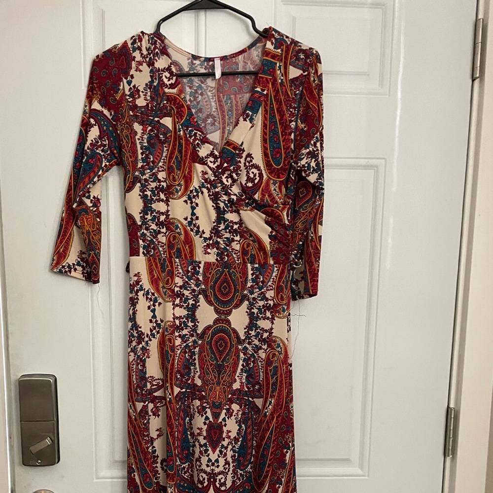 Pinkblush Paisley Maternity Wrap Dress